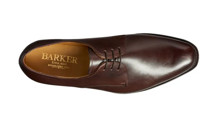 St Austell 8211 Dark Walnut Calf Mens Barker Shoes Derbys