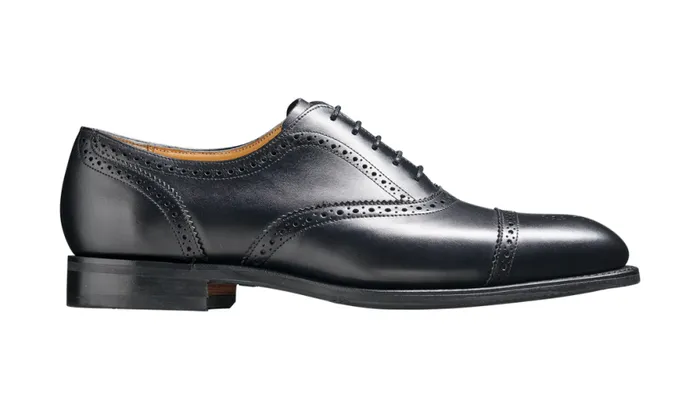 St Ives 8211 Black Calf Mens Barker Shoes Brogues