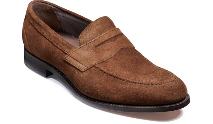 St Pauls 8211 Castagnia Suede Mens Barker Shoes Loafers