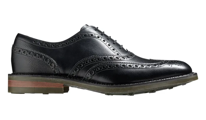 Station 8211 Black Alpine Grain Mens Barker Shoes Brogues