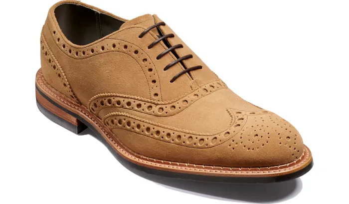 Station 8211 Snuff Suede Mens Barker Shoes Brogues