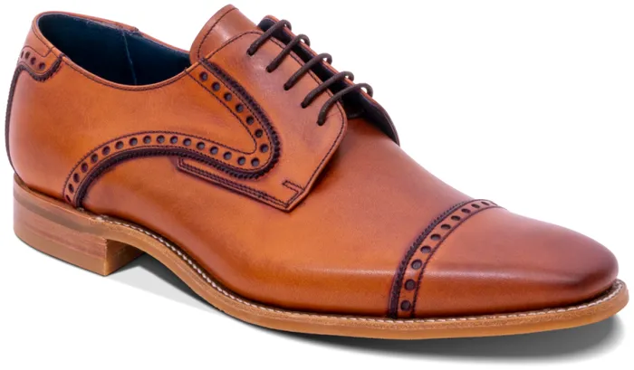 Stewart 8211 Antique Rosewood Navy Mens Barker Shoes Brogues