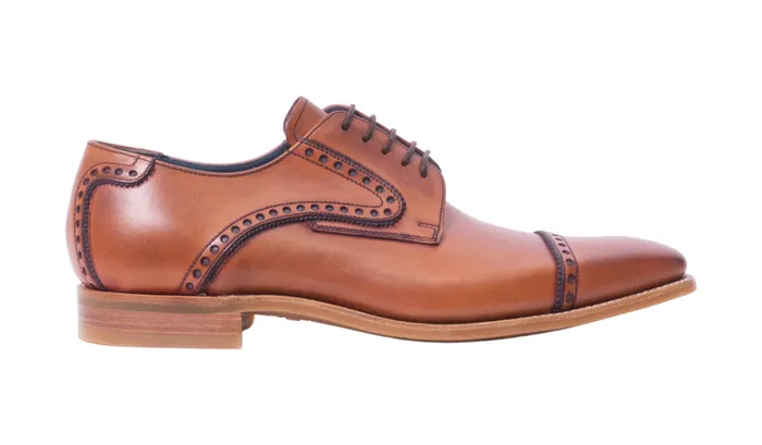 Stewart 8211 Antique Rosewood Navy Mens Barker Shoes Brogues