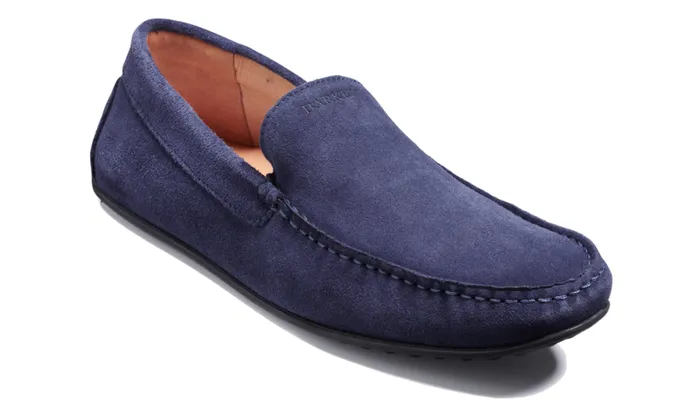 Stirling 8211 Blue Suede Mens Barker Shoes Loafers