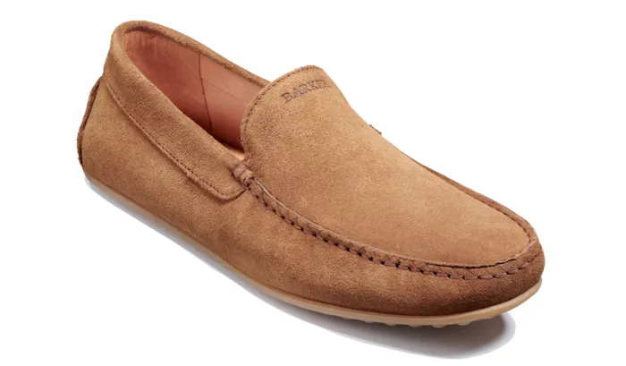 Stirling 8211 Camel Suede Mens Barker Shoes Loafers