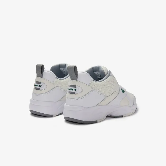 Storm 96 Leather and Textile Sneakers WhtOff Wht Mens Lacoste Sneakers Gift 4 You