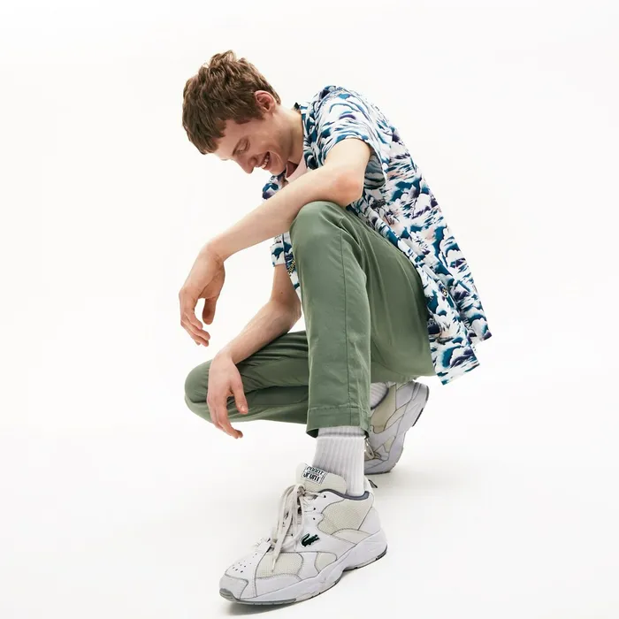 Storm 96 Leather and Textile Sneakers WhtOff Wht Mens Lacoste Sneakers Gift 4 You