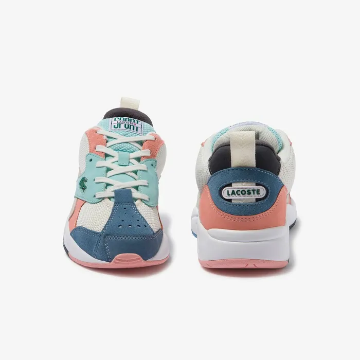 Storm 96 Textile and Suede Sneakers Off WhtBlu Womens Lacoste Sneakers Gift for Friend