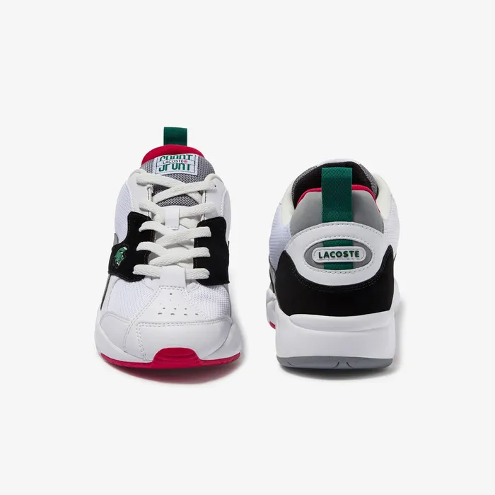 Storm 96 Textile and Synthetic Sneakers WhiteBlack Mens Lacoste Sneakers Gift 4 You