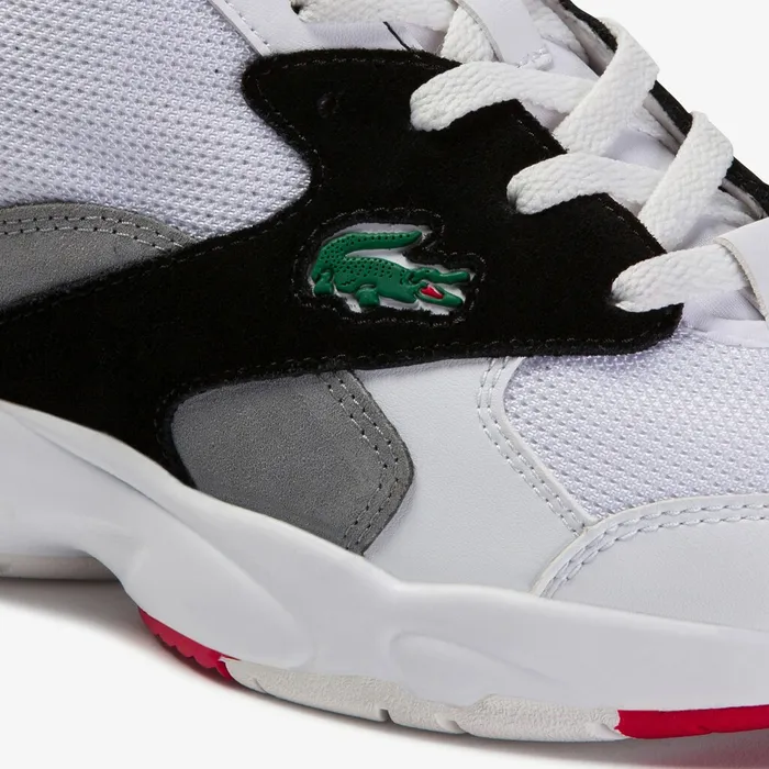 Storm 96 Textile and Synthetic Sneakers WhiteBlack Mens Lacoste Sneakers Gift 4 You