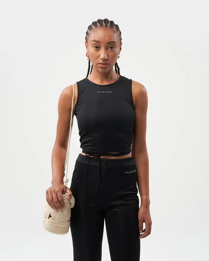 Strap Top Black Women Filling Pieces TShirts and Shirts