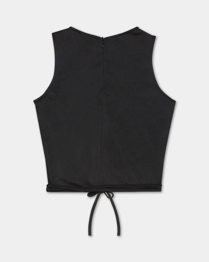 Strap Top Black Women Filling Pieces TShirts and Shirts