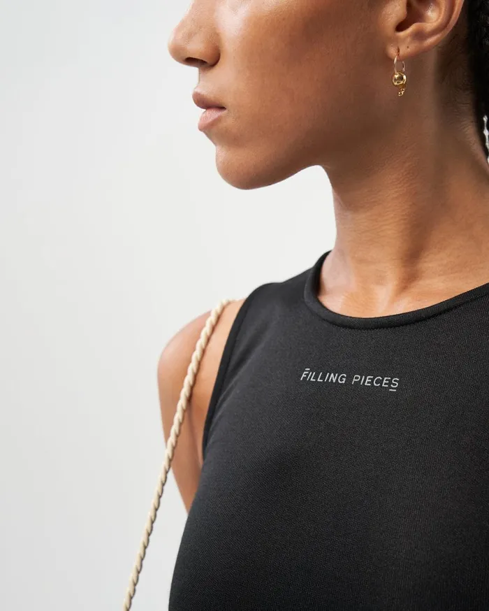 Strap Top Black Women Filling Pieces TShirts and Shirts
