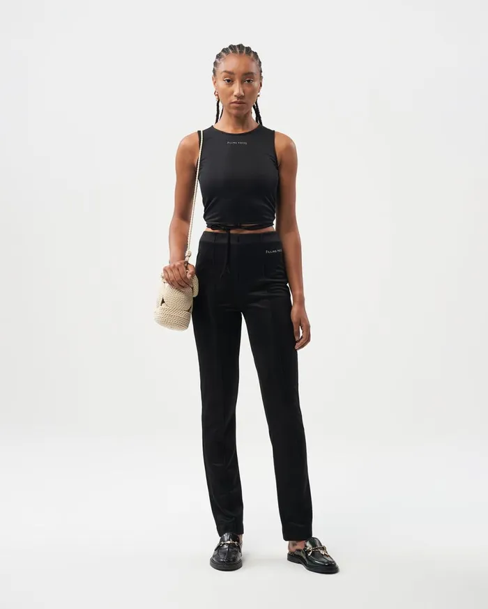 Strap Top Black Women Filling Pieces TShirts and Shirts