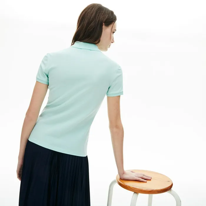 Stretch Cotton Piqu Polo Turquoise Womens Lacoste Polos Online Store