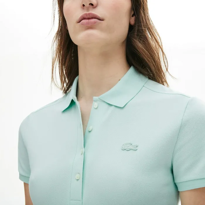 Stretch Cotton Piqu Polo Turquoise Womens Lacoste Polos Online Store