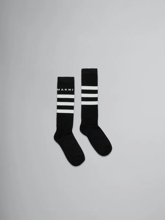 Striped Cottonblend Socks Kids Marni