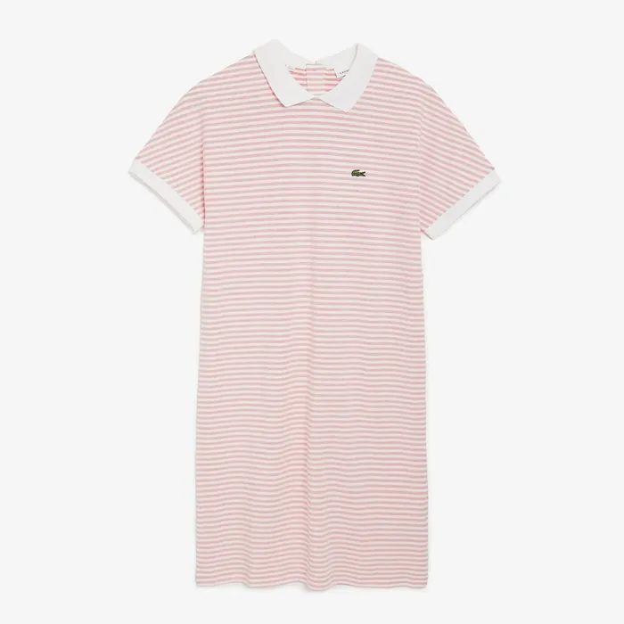 Striped Polo Dress RedWhite Womens Lacoste Dresses and Skirts Gift 4 You