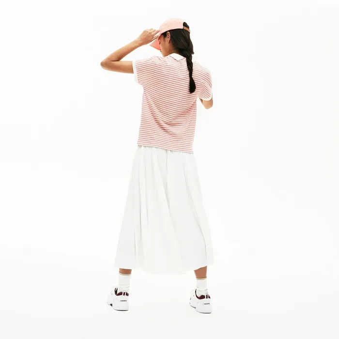 Striped Polo RedWhite Womens Lacoste Polos Outlet