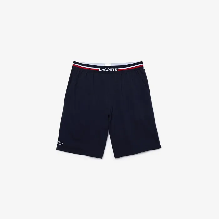 StripedWaist Long Boxer Briefs Navy Blue Mens Lacoste Underwear Store