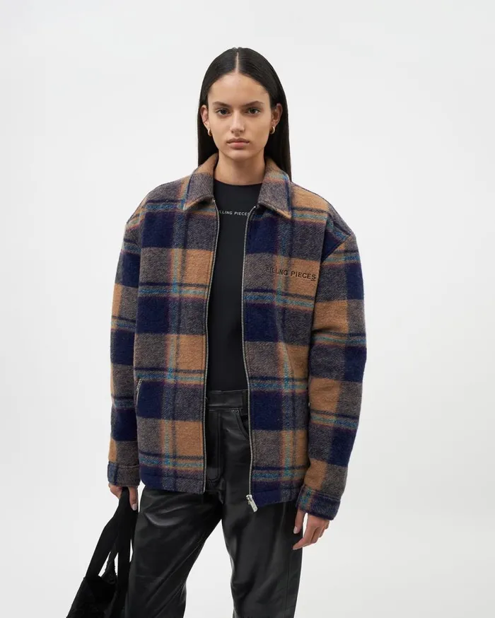 Studio Flannel Jacket Orange WomenMen Filling Pieces Coats and Jackets