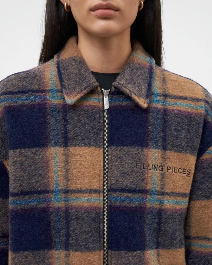 Studio Flannel Jacket Orange WomenMen Filling Pieces Coats and Jackets