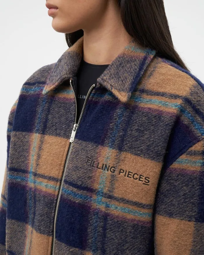 Studio Flannel Jacket Orange WomenMen Filling Pieces Coats and Jackets