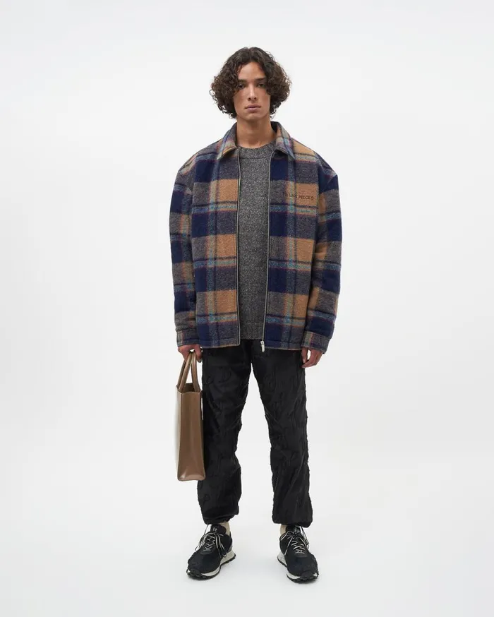 Studio Flannel Jacket Orange WomenMen Filling Pieces Coats and Jackets