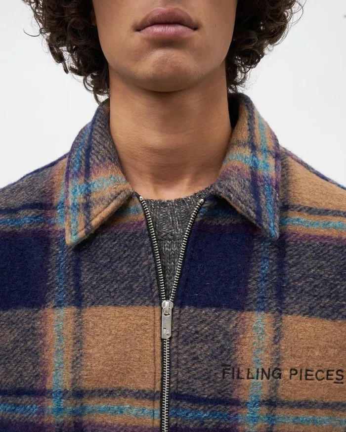 Studio Flannel Jacket Orange WomenMen Filling Pieces Coats and Jackets