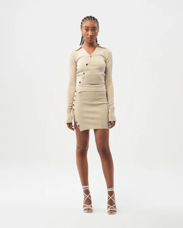 Studio Knit Skirt Off White Women Filling Pieces Pants and Shorts