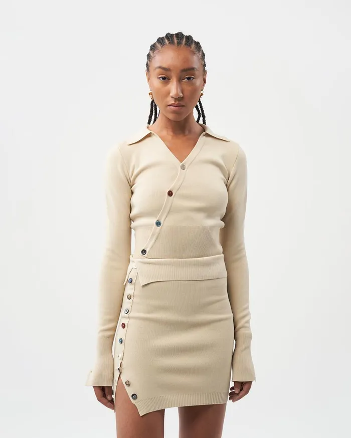 Studio Knit Skirt Off White Women Filling Pieces Pants and Shorts