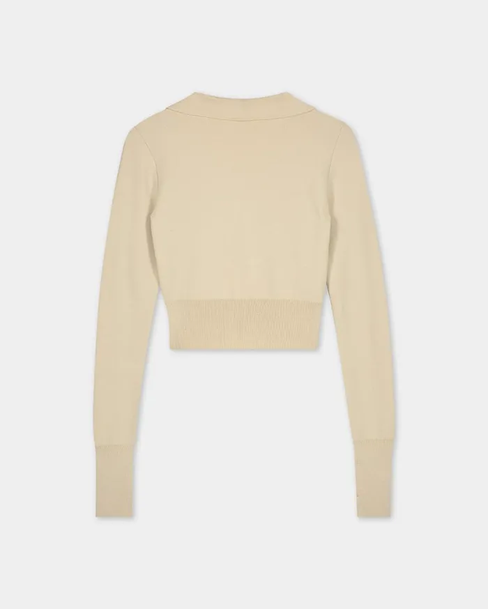 Studio Knit Top Off White Women Filling Pieces TShirts and Shirts