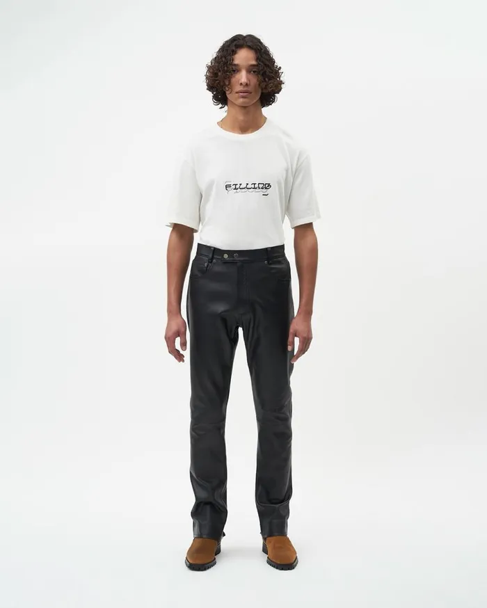 Studio Leather Pants Black Women Filling Pieces Pants and Shorts