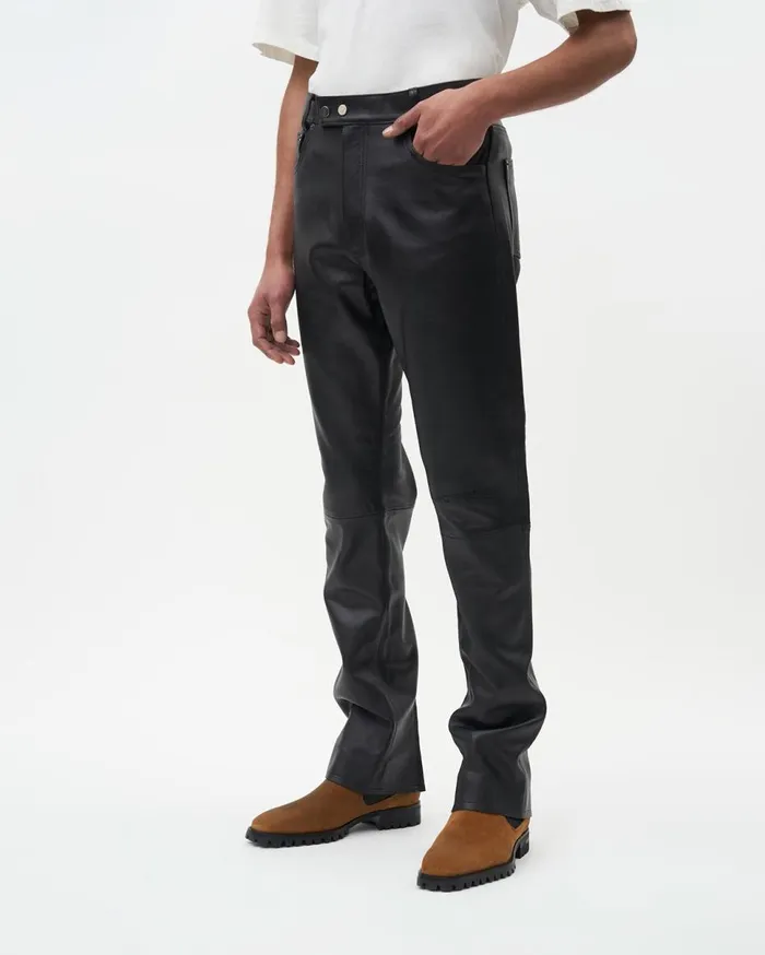 Studio Leather Pants Black Women Filling Pieces Pants and Shorts