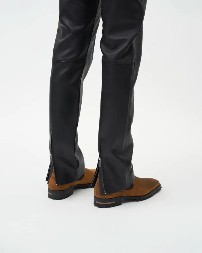 Studio Leather Pants Black Women Filling Pieces Pants and Shorts