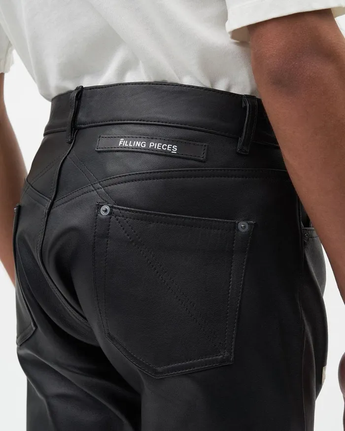Studio Leather Pants Black Women Filling Pieces Pants and Shorts