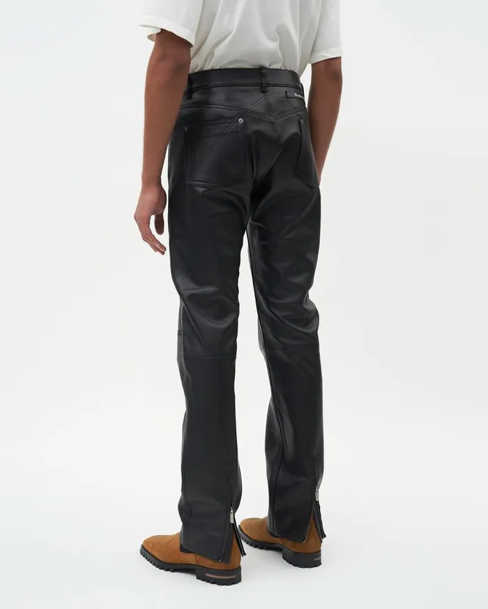 Studio Leather Pants Black Women Filling Pieces Pants and Shorts