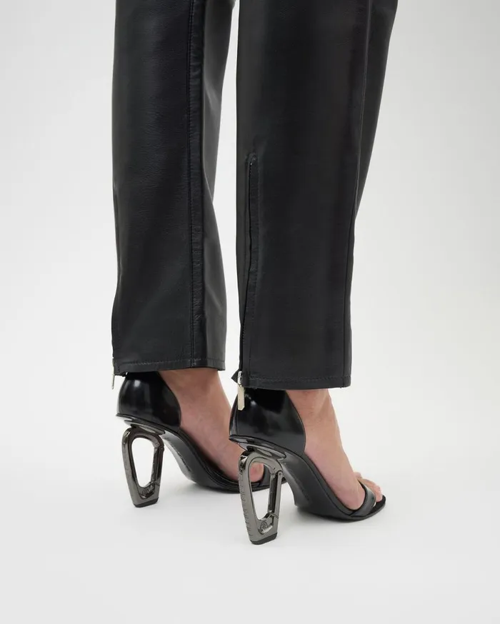 Studio Leather Pants Black Women Filling Pieces Pants and Shorts
