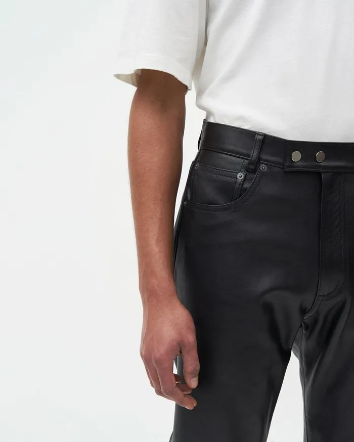 Studio Leather Pants Black Women Filling Pieces Pants and Shorts