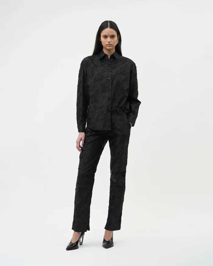 Studio Pants Monogram Black Women Filling Pieces Pants and Shorts