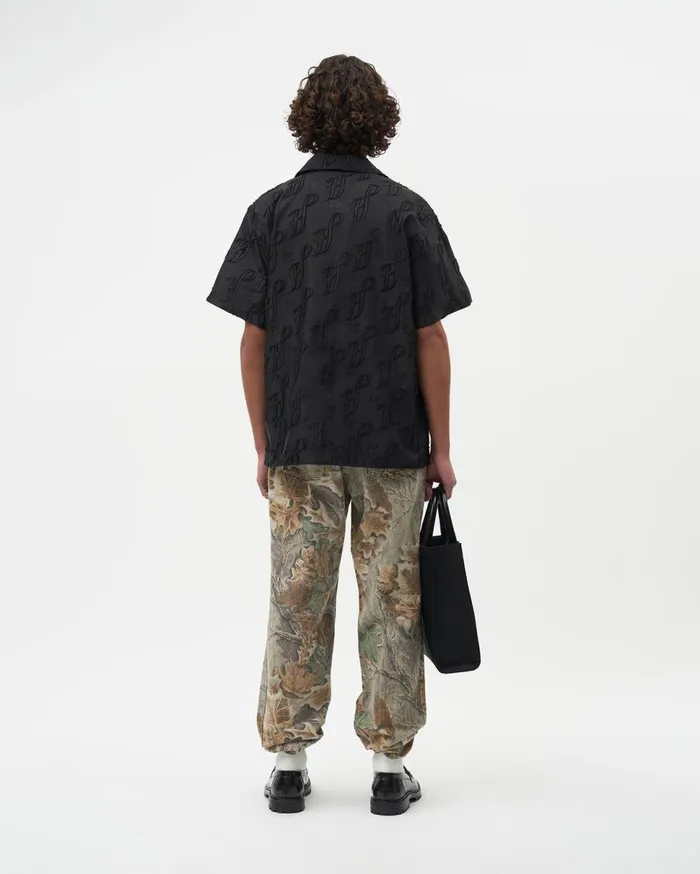 Studio Resort Shirt Monogram Black WomenMen Filling Pieces TShirts and Shirts