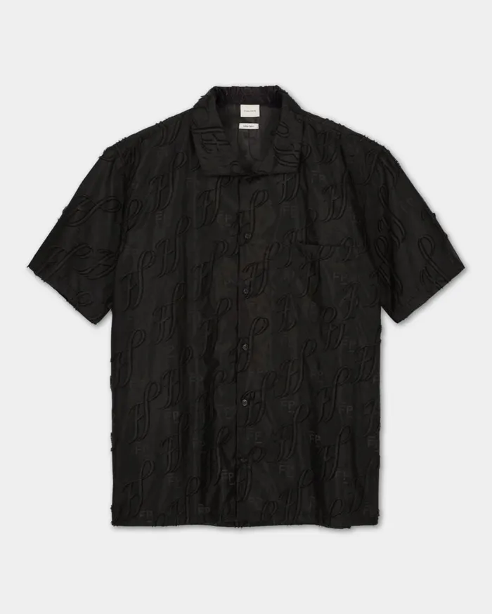Studio Resort Shirt Monogram Black WomenMen Filling Pieces TShirts and Shirts