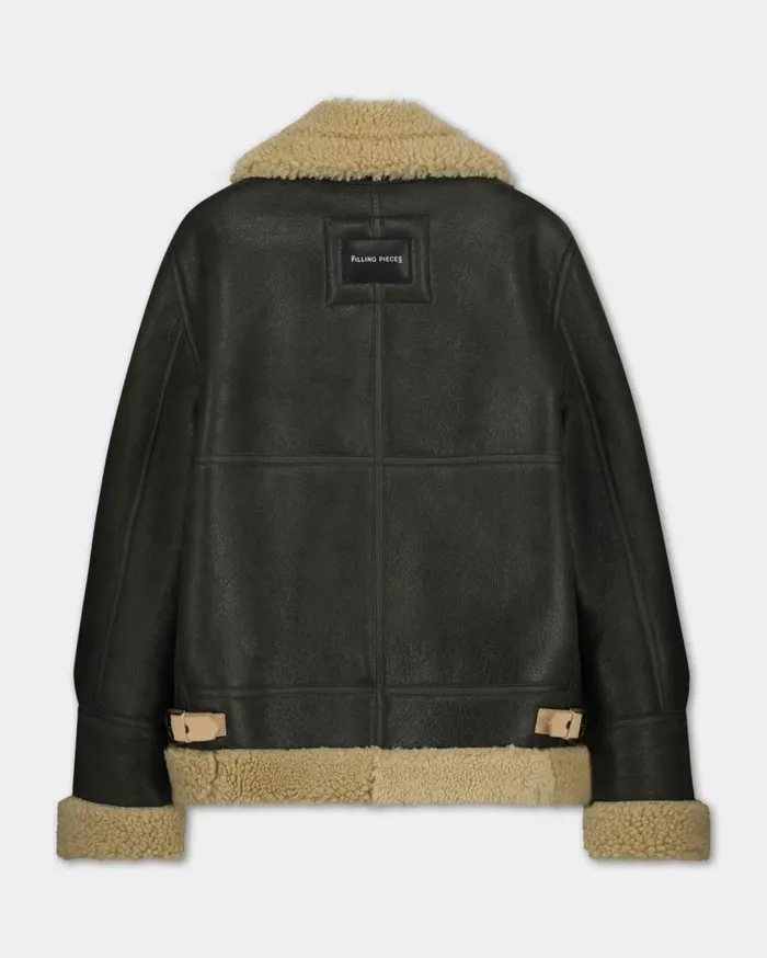 Studio Shearling Jacket Schott Green MenWomen Filling Pieces Coats and Jackets