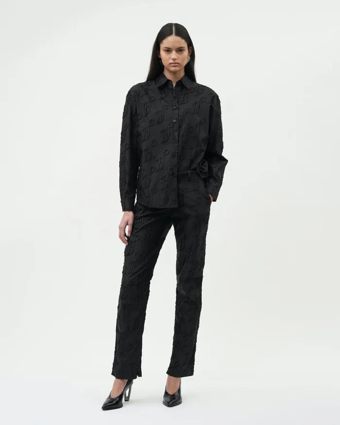 Studio Shirt Monogram Black Women Filling Pieces TShirts and Shirts