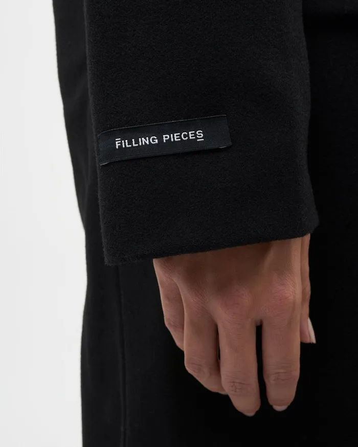 Studio Wool Coat Black WomenMen Filling Pieces Coats and Jackets