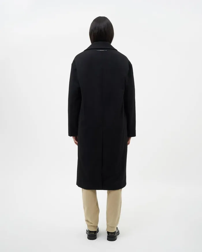 Studio Wool Coat Black WomenMen Filling Pieces Coats and Jackets