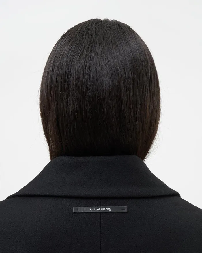 Studio Wool Coat Black WomenMen Filling Pieces Coats and Jackets