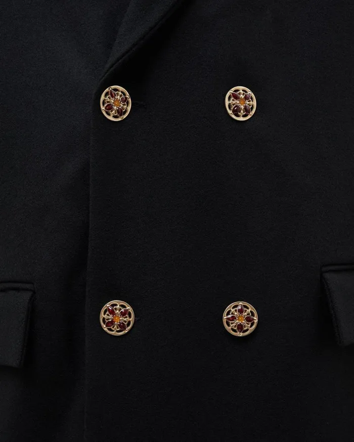 Studio Wool Coat Black WomenMen Filling Pieces Coats and Jackets