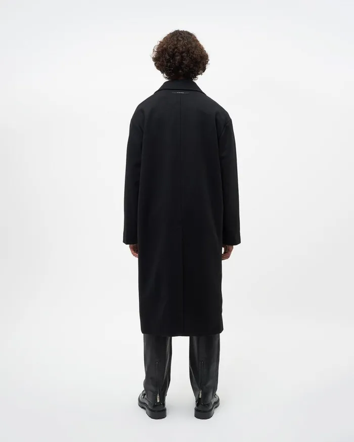 Studio Wool Coat Black WomenMen Filling Pieces Coats and Jackets