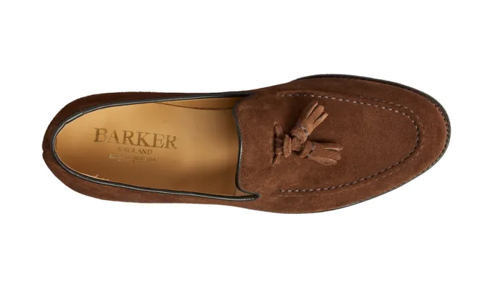 Studland 8211 Castagnia Suede Mens Barker Shoes Loafers